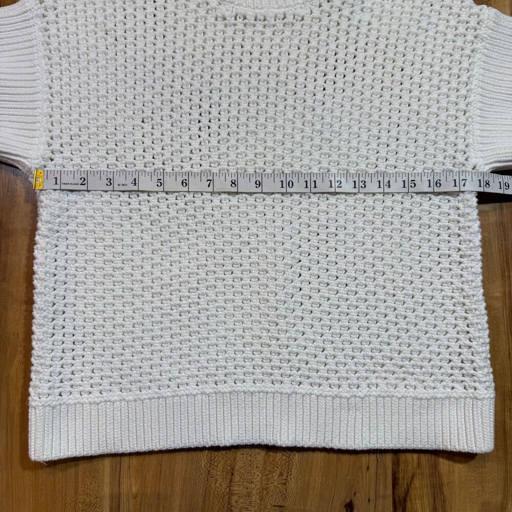 Haven Well Within Blocky Chunky Knit Short Sleeve Organic Cotton Sweater XS - Picture 4 of 7